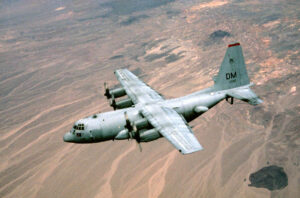 EC-130 Compass Call electronic warfare aircraft, used for an experimental cyber attack
