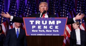 Donald Trump on 2016 election night