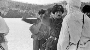 Chinese border guards jostle with their Soviet counterparts on the disputed Zhenbao Island, 1969