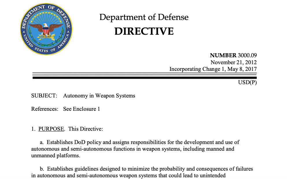 screenshot of DoD website