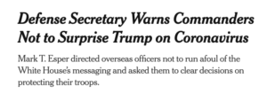screenshot of New York Times headline