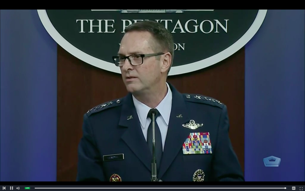 screenshot of DOD webcast