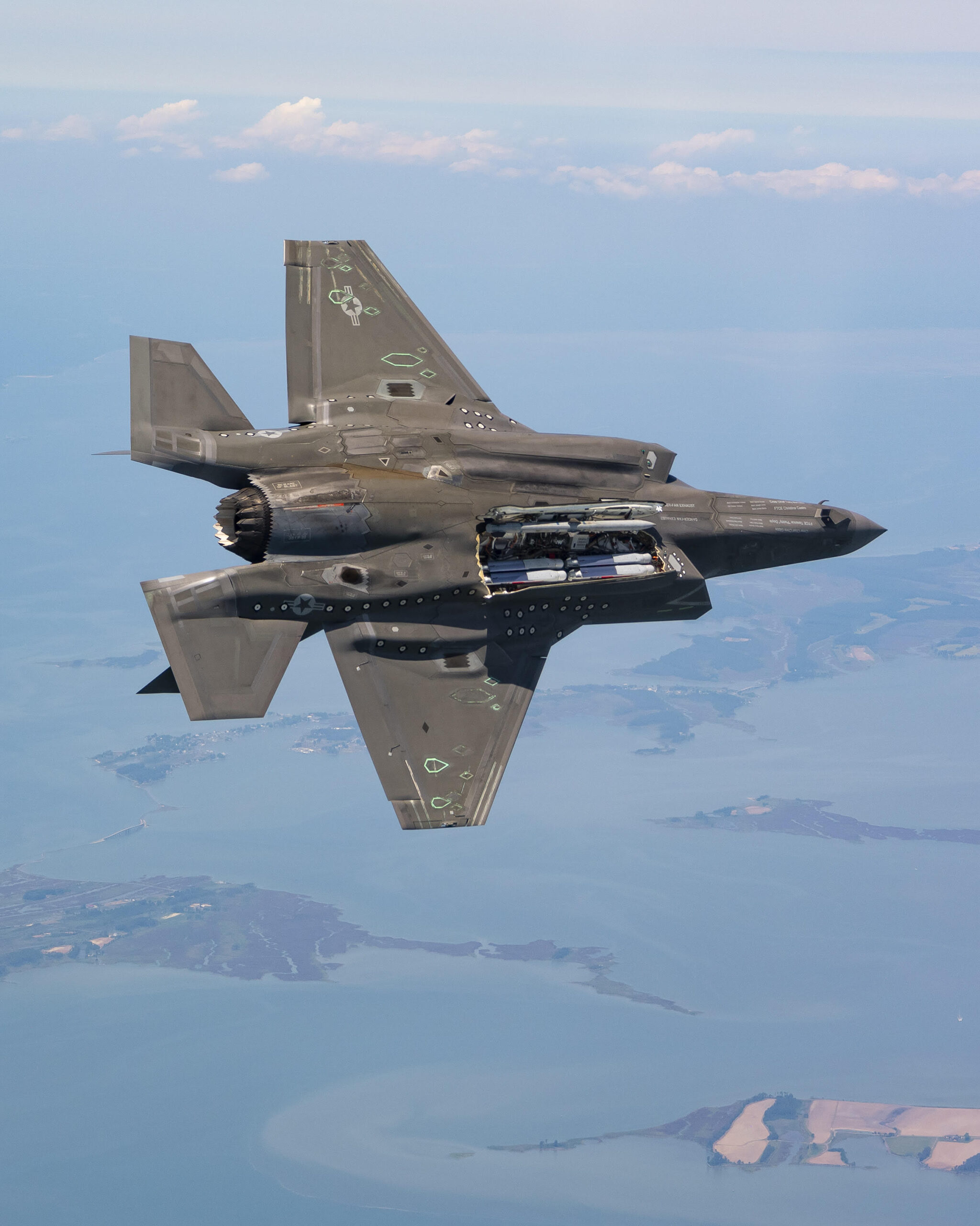 Raytheon is working to integrate the network-enabled capability of StormBreaker with the Royal Norwegian Air Force. Shown is the internal carriage of StormBreaker on a USAF F-35.