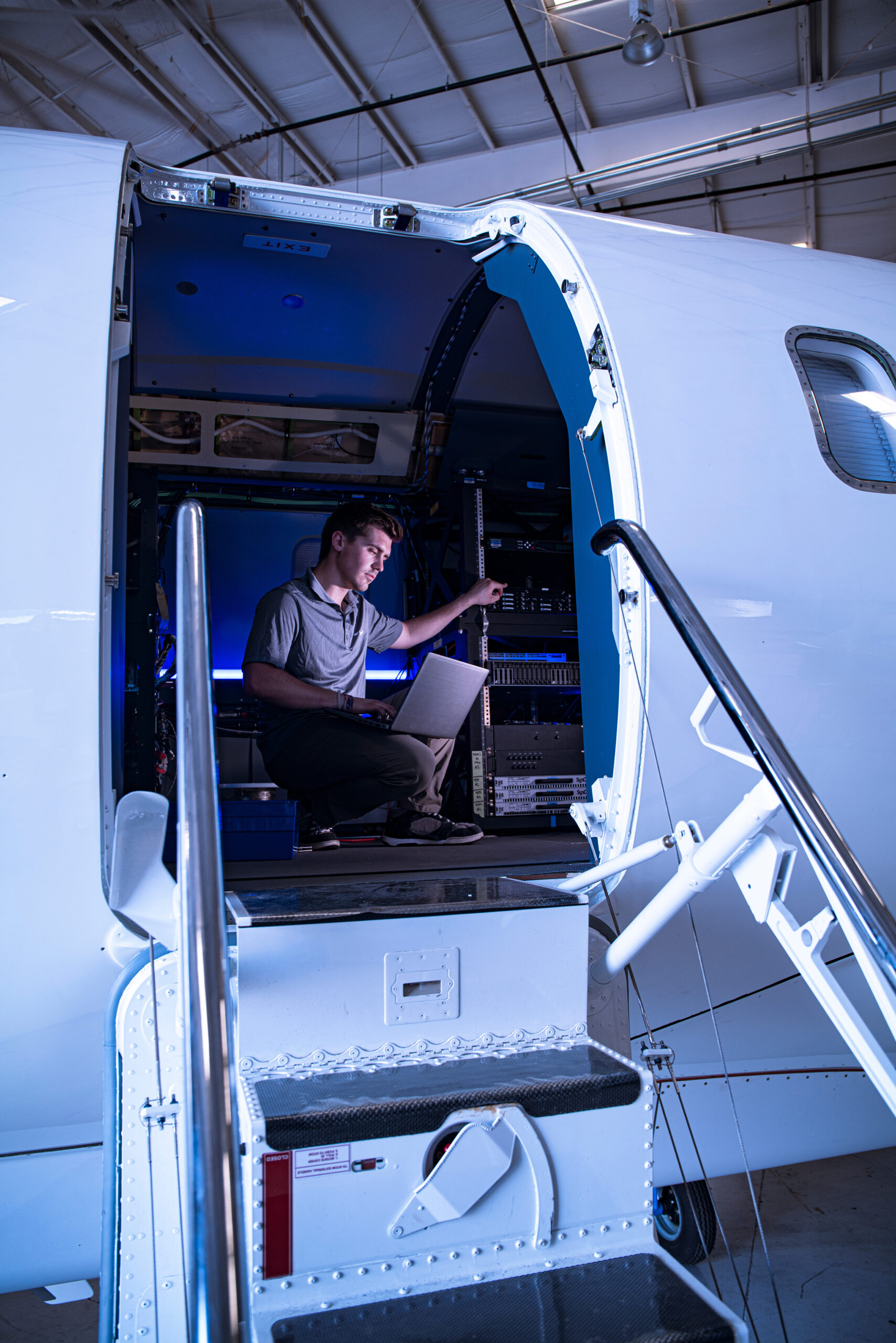 Leidos-operated Challenger 650 LSMA aircraft used for special mission support using unique technology for customer requirements. Image export control approval number 20-LEIDOS-1008-22132.