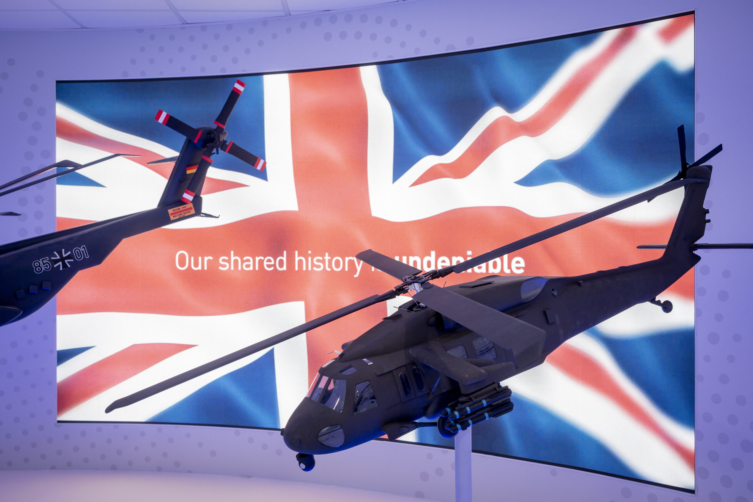 Sikorsky Black Hawk Helicopter Model At Farnborough Airshow