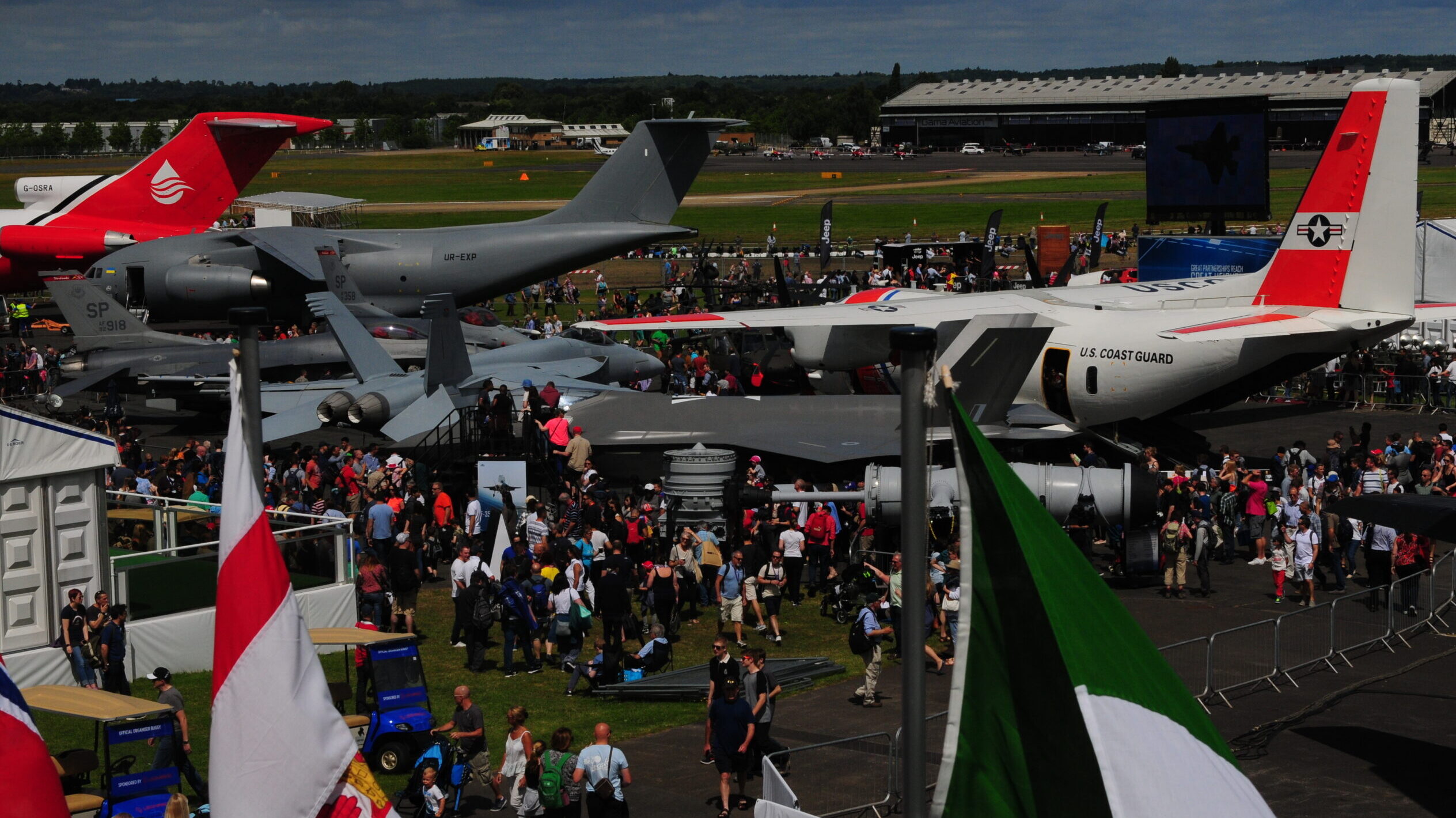 U.S. forces demonstrate airpower at Farnborough International Air Show