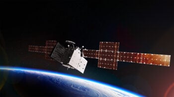 Artists rendering of Boeing’s WGS-11+, an upgraded version of the Space Force’s Wideband Global Satcom military communications satellites (Boeing)