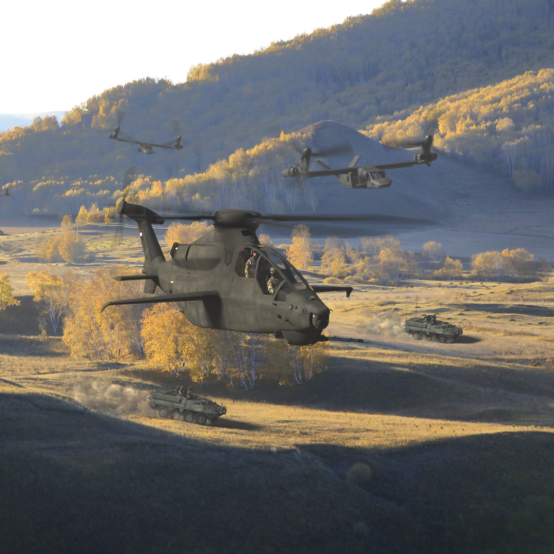 Bell’s 360 Invictus FARA candidate builds on its winning V-280 Valor FLRAA platform with a common, open architecture digital backbone that enables MOSA. (Illustration by Bell Textron.)