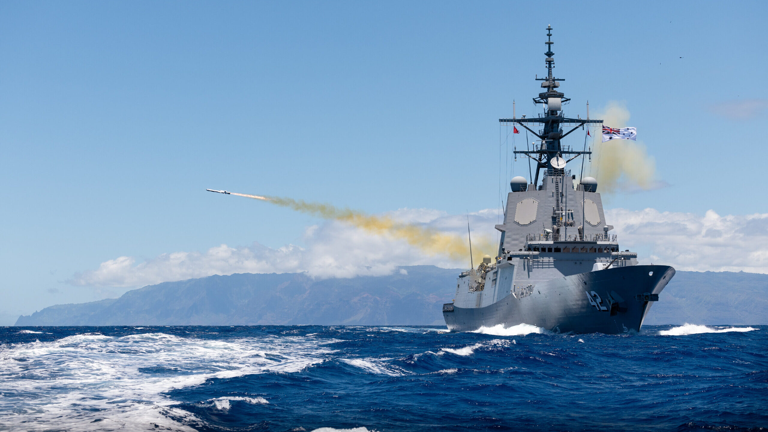 RIMPAC 2024 – HMAS Sydney Naval Strike Missile firing