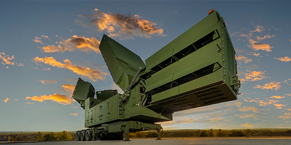 The LTAMDS Army radar from Raytheon provides 360-degree coverage and about two and a half times the range and altitude than today’s for Patriot. (Raytheon photo)