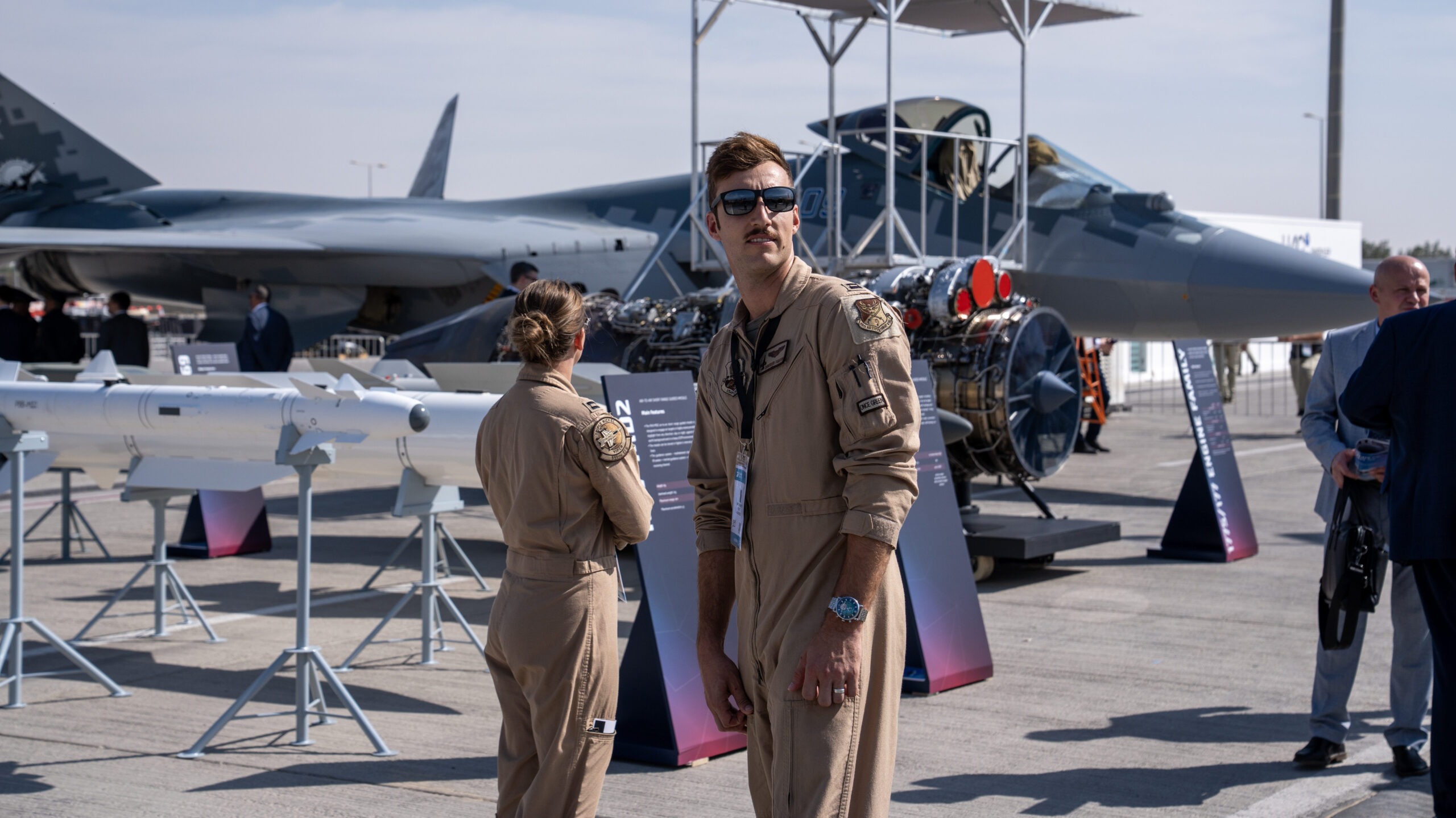 US troops at the Dubai Airshow