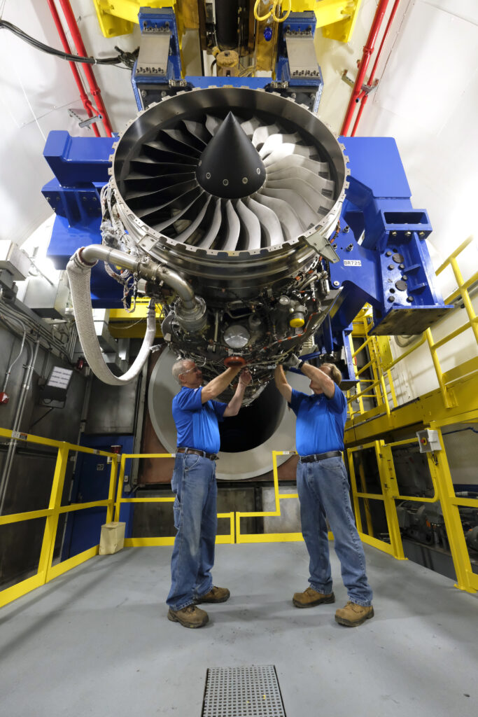 The Rolls-Royce F130 engine is a turbofan that is being tested as part of the B-52 Commercial Engine Replacement Program. (Photo courtesy of Rolls-Royce)