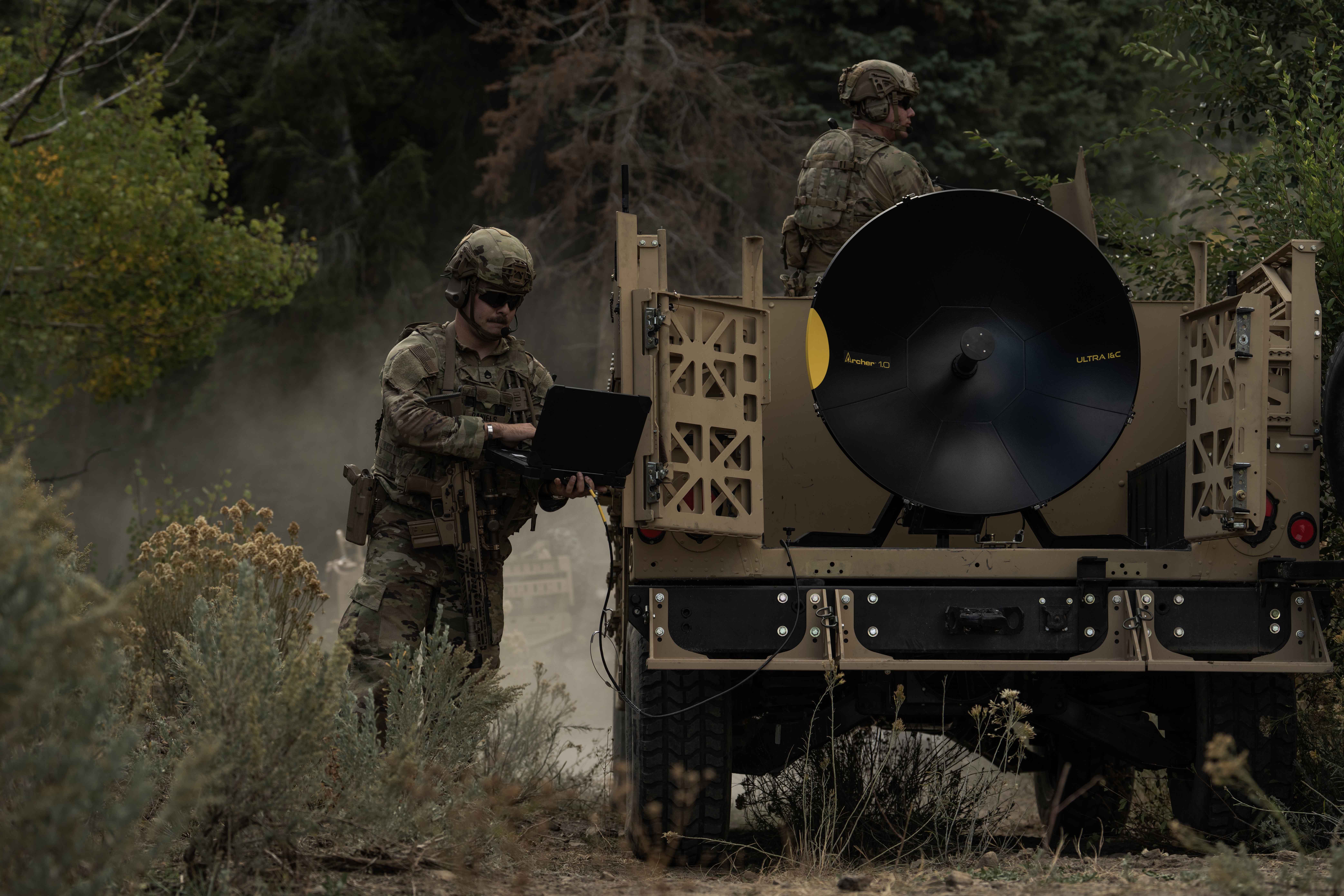 The new battlespace will “hyperconnect” radios, 5G, troposcatter, and SATCOM