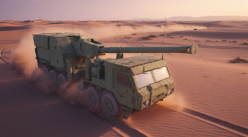 Elbit America’s SIGMA Mobile Tactical Cannon allows for artillery support that can quickly relocate as needed. (Photo courtesy of Elbit America.)