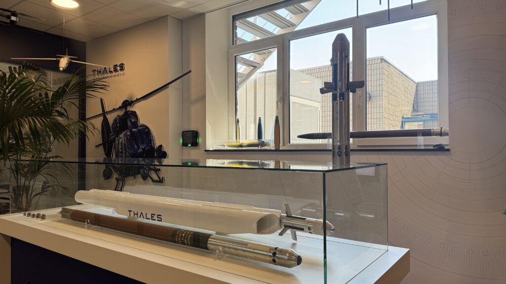 70 mm laser guided proxy rocket at Thales Belgium facility in Herstal (Agnes Helou)