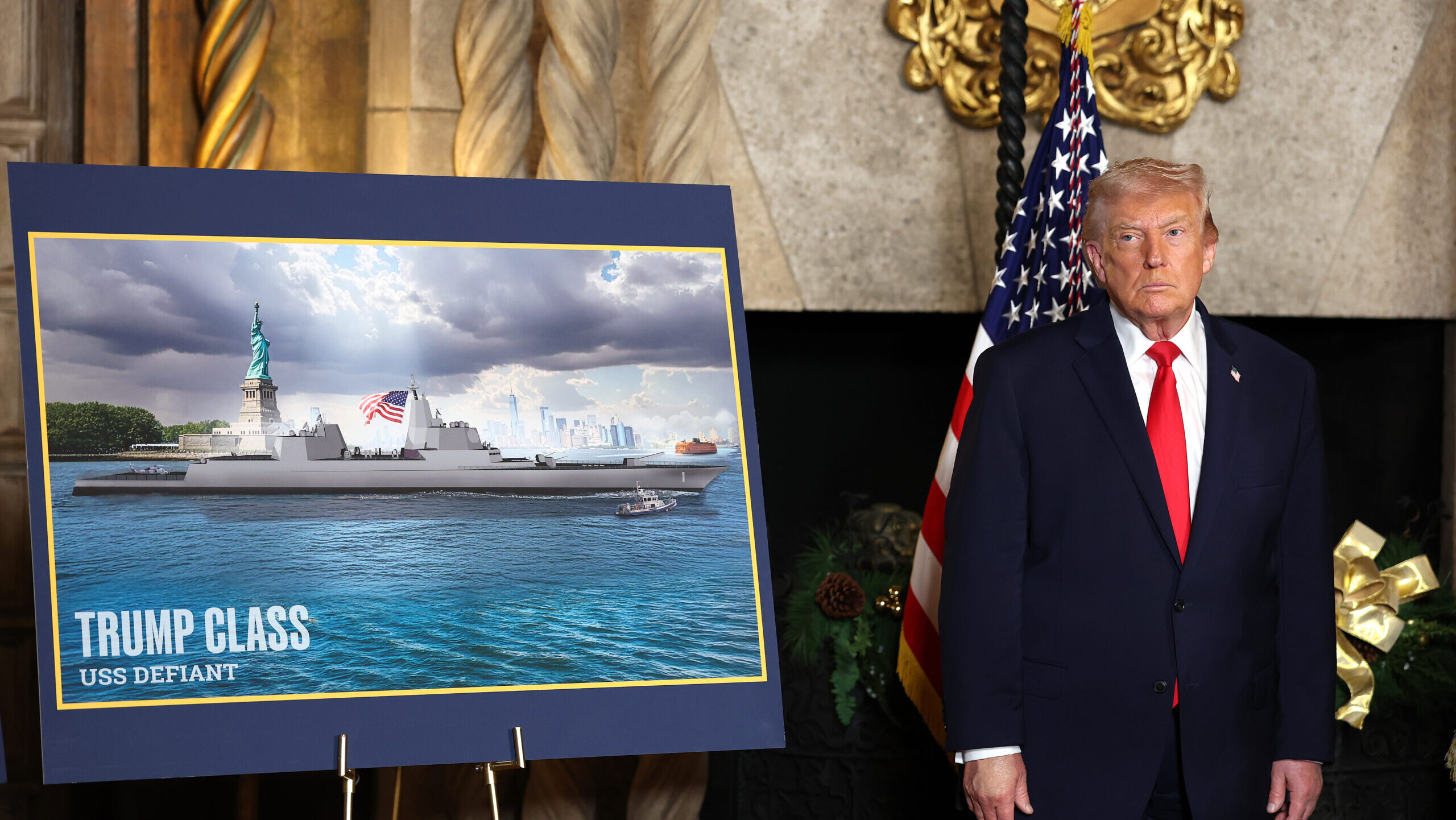 Senate stopgap funding bill rejects special requests for Trump battleship , munitions