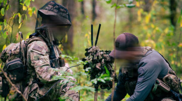 Green Berets assigned to 1st Special Forces Group (Airborne) set up a communication platform for drone operations at Joint Base Lewis-McChord, Washington, Aug. 11, 2026. 1st SFG(A) conducted a drone operation training focuses on using drones as an Intelligence, Surveillance, and Reconnaissance (ISR) platform. This photo was altered for security purposes in accordance with USSOCOM Manual 360-1. (U.S. Army photo by Staff Sgt. John Bae)