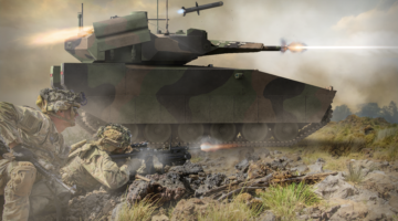 A photo illustration of American Rheinmetall’s Lynx XM30 in the Indo-Pacific region. (Photo illustration courtesy of American Rheinmetall.)