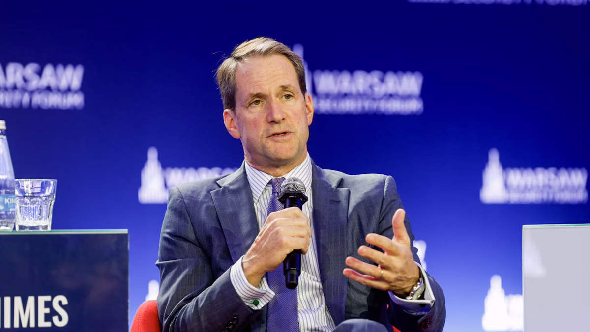 Jim Himes, ranking member of the House Permanent Select Committee on Intelligence addresses the Warsaw Security Conference (Warsaw Security Conference)