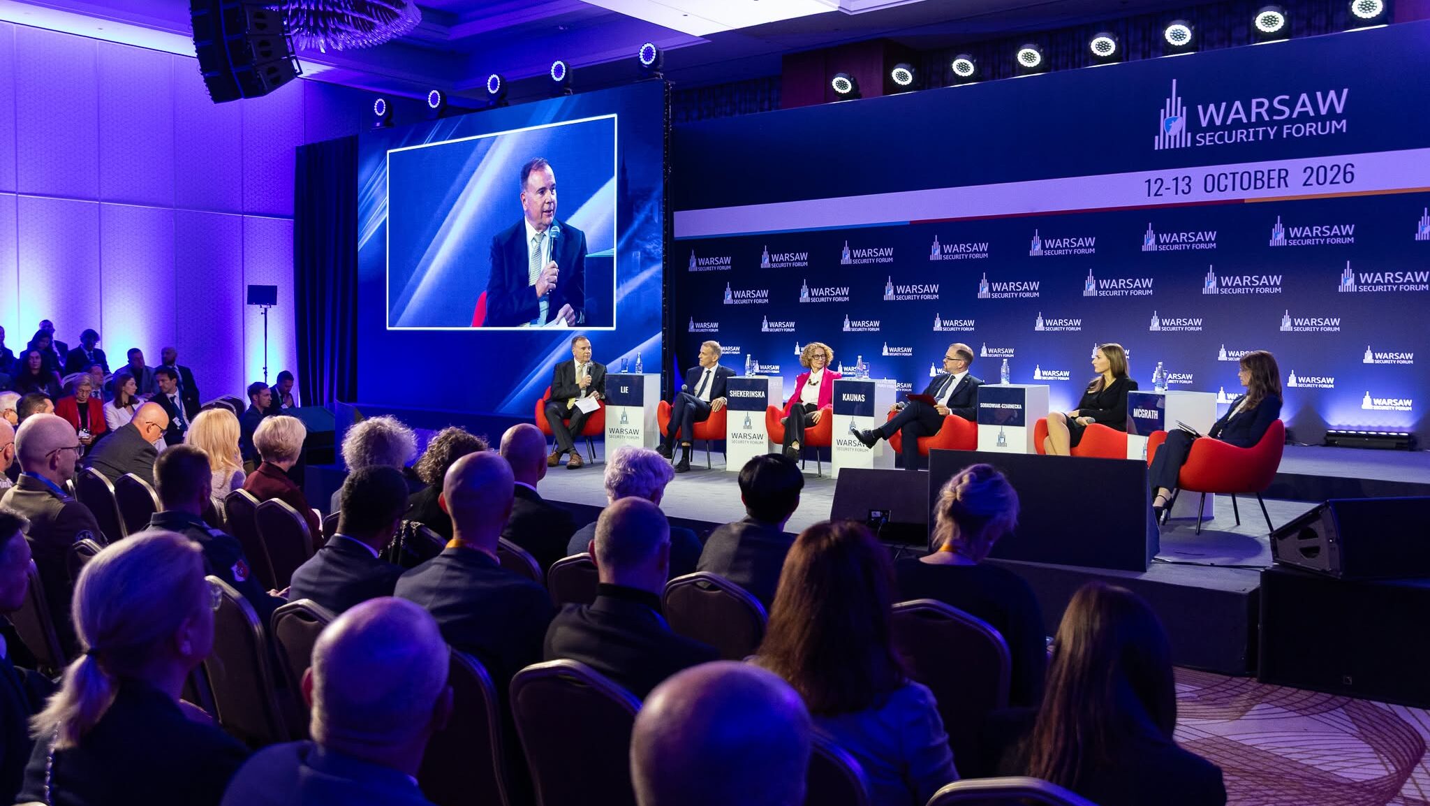Panellists at the Warsaw Security Forum discussion European military plans (Bartosz Głowacki)