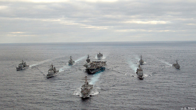 Rep. Randy Forbes vows to preserve the USS George Washington, seen here at the center of its battlegroup
