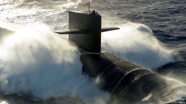 An Ohio-class ballistic missile submarine.