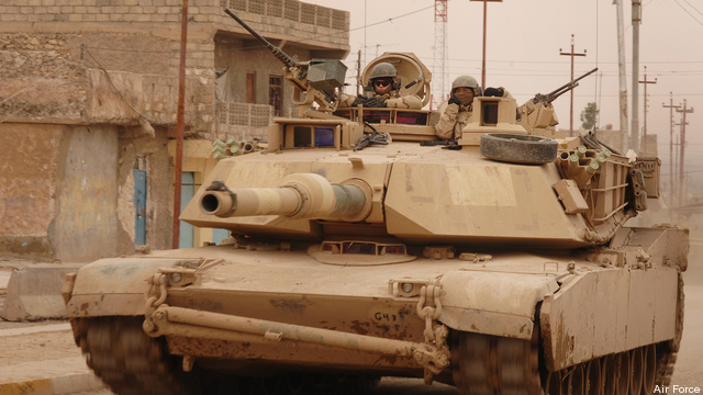 An M1 Abrams tank.