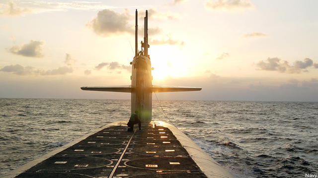 An Ohio-class nuclear missile submarine (SSBN).