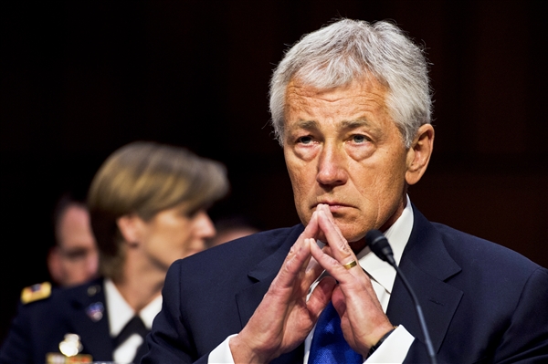 Defense Secretary Chuck Hagel looking concerned scr_130417-M-EV637-190c