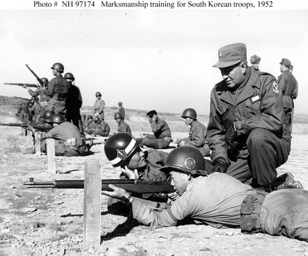 US advisors train South Korean troops in 1952. 61 years later, Seoul remains reluctant to take full command on the peninsula.