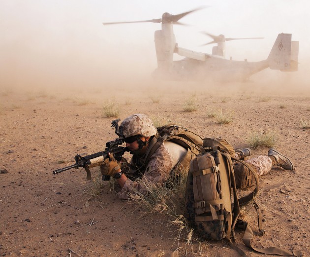 marines in afghanistan with v-22