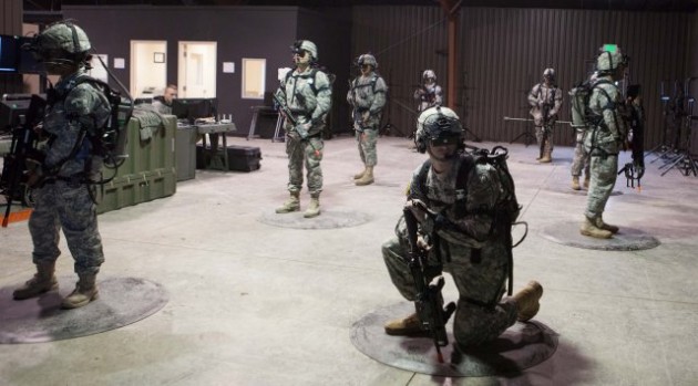 Soldiers of the 157th Infantry Brigade, First Army Division East, take advantage of the Dismounted Soldier Training System. The DSTS provides a realistic virtual training platform programmable for any theater of operations while mitigating risk to... [ http://www.army.mil/article/97582/ ]