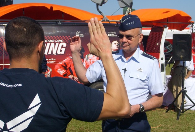 Then-CIA director and Air Force Gen. Michael Hayden in happier days, swearing in new recruits. http://www.rs.af.mil/shared/media/photodb/photos/071207-F-9313S-003.jpg