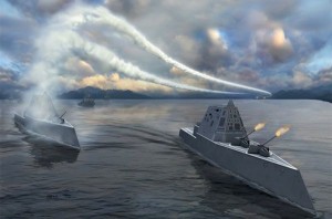 USS Zumwalt rendering