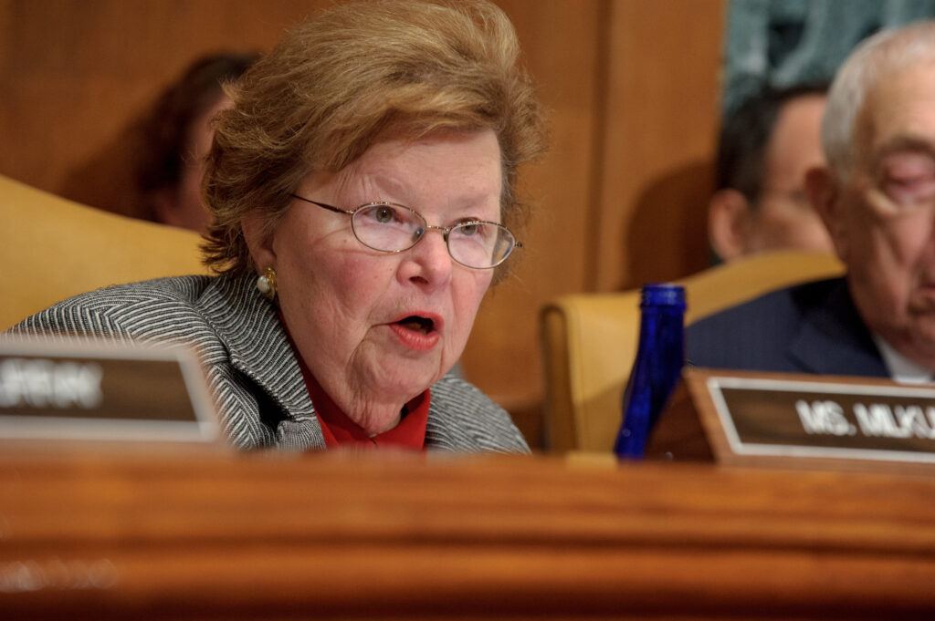 Maryland Democrat Barbara Mikulski, chair of the Senate Appropriations Committee.