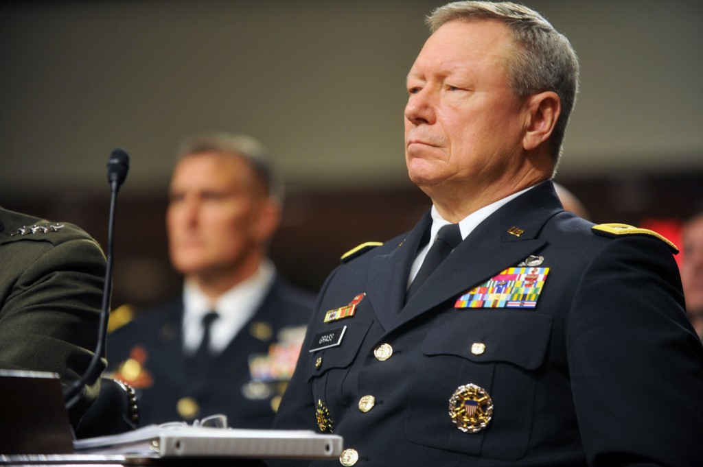 The chief of the National Guard Bureau, Gen. Frank Grass, testifying to Congress last year on the impact of sequestration.