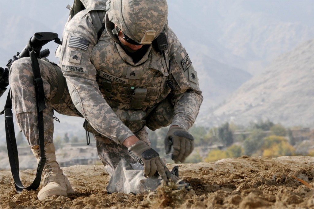 A California National Guard soldier in Afghanistan.