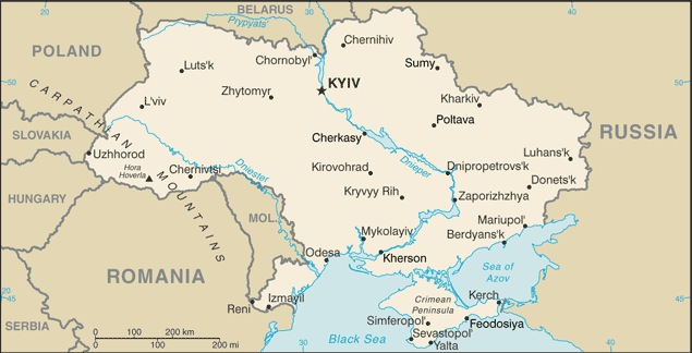 Ukraine CIA map