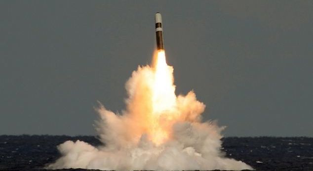 Test of a Navy Trident D5 submarine-launched ballistic missile.