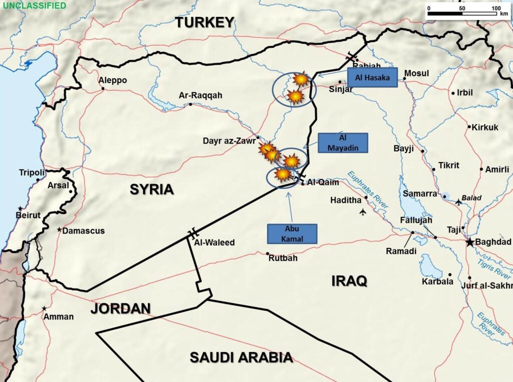 Syria Airstrike map Sept 24
