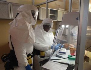 Army scientists study Ebola.