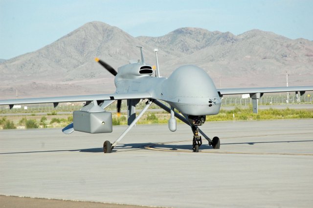 The Army's NERO program tested a converted Navy jammer on a Grey Eagle drone, the Army version of the Predator.