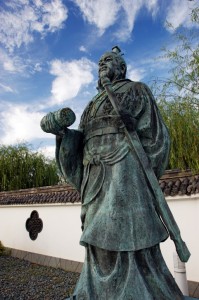 A statue of Sun Tzu  Enchoen in Yurihama, Tottori prefecture, Japan