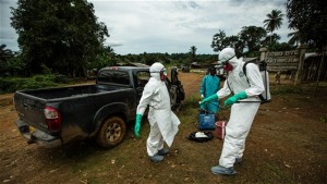 A USAID burial team works with Ebola victims in Monrovia, Liberia.