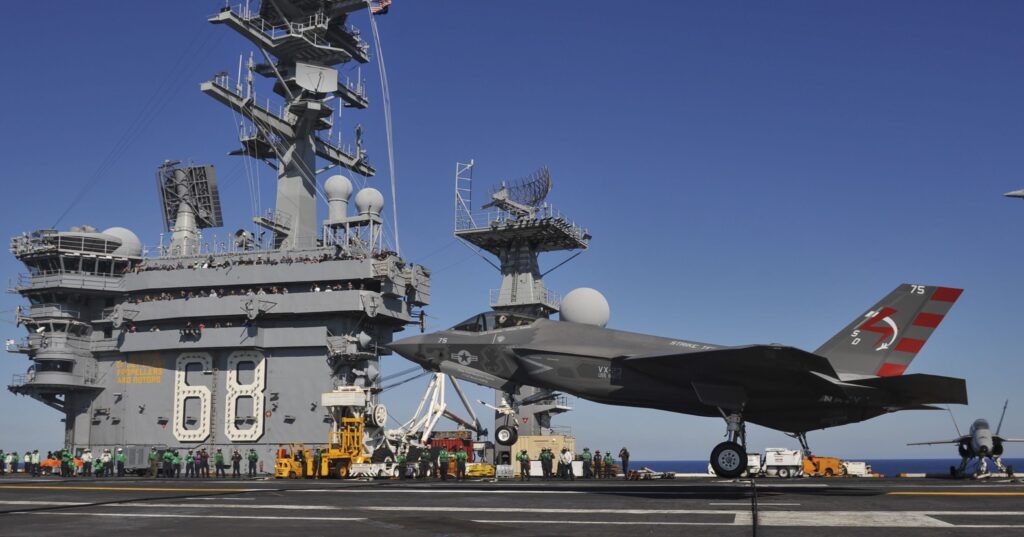 F-35C-Catches-Wire-First-Time-USS-Nimitz