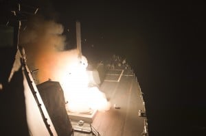 Tomahawk cruise missile launch against the Khorasan group in Syria