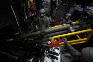 An AC-130U's 105 mm cannon