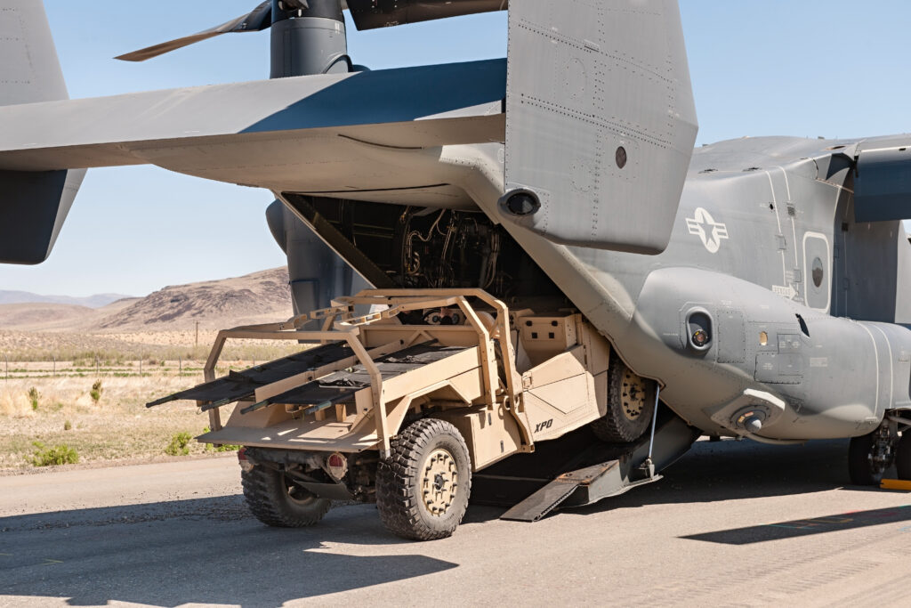 Boeing's Phantom Badger vehicle can fit inside a V-22 tilt-rotor.