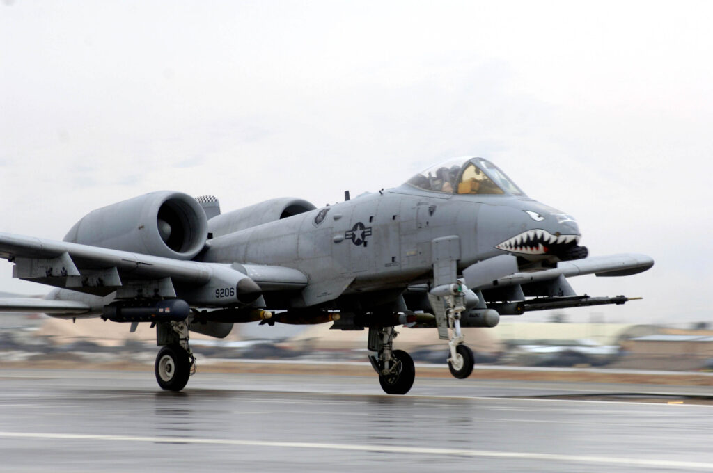 An A-10 Thunderbolt II assigned to the 455th Air Expeditionary Wing lifts off the new runway opened Dec. 20 at Bagram Air Base, Afghanistan. The new runway is 2,000 feet longer than the previous runway and can support all of the aircraft in the U.S. inventory. (U.S. Air Force photo/Tech. Sgt. Joseph Kapinos)