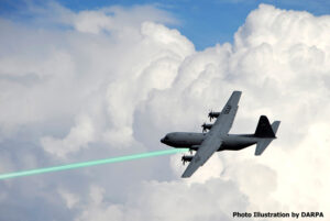 AC-130 laser - illustration by DARPA